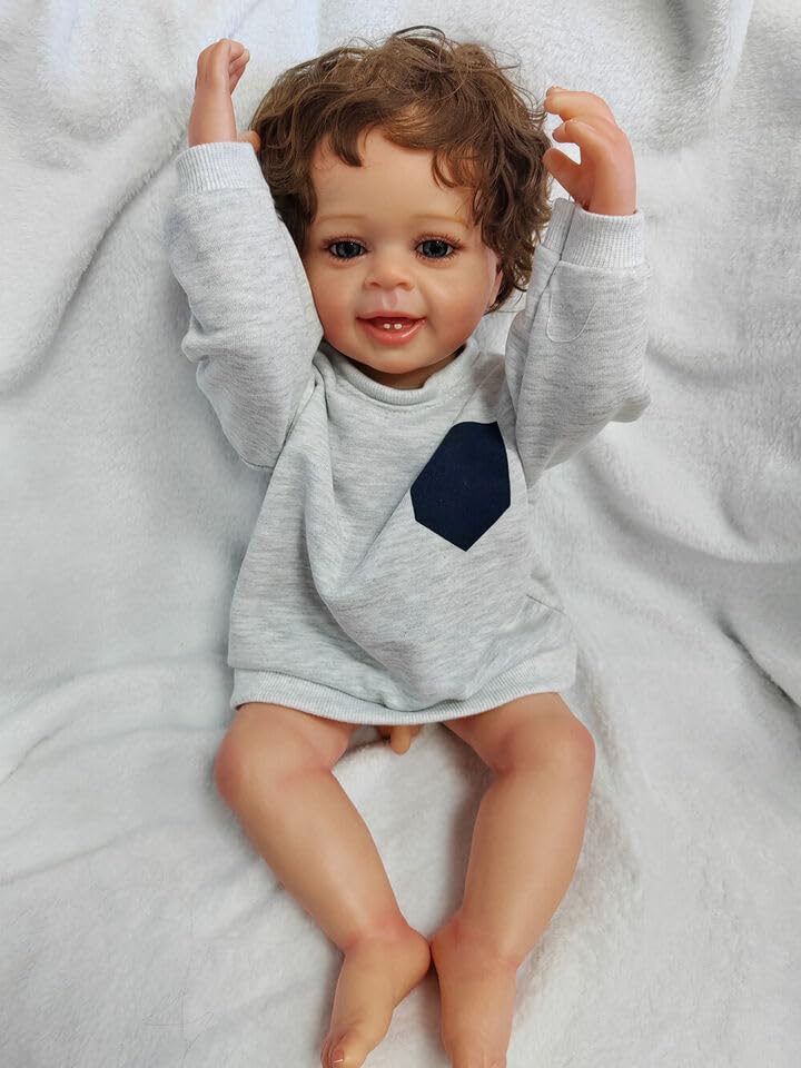 フルビニール♡リペイント、リメイク♡ リボーンドール　甘えん坊さん　男の子 Amazon | Meeler リボーンドール 男の子 55cmリアルな 笑顔